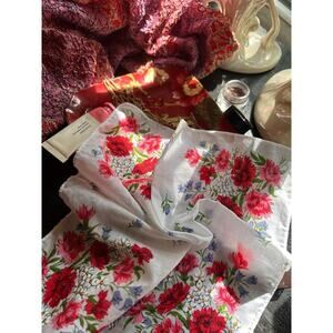Vintage handkerchief with flowers